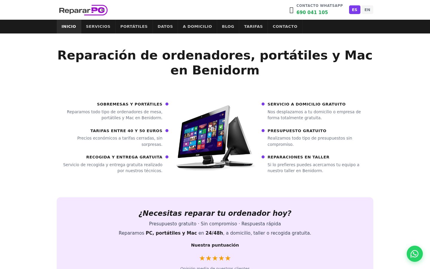 Reparar PC Benidorm